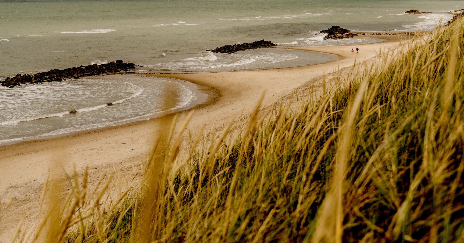 Foto af hav og kyst langs Skagen