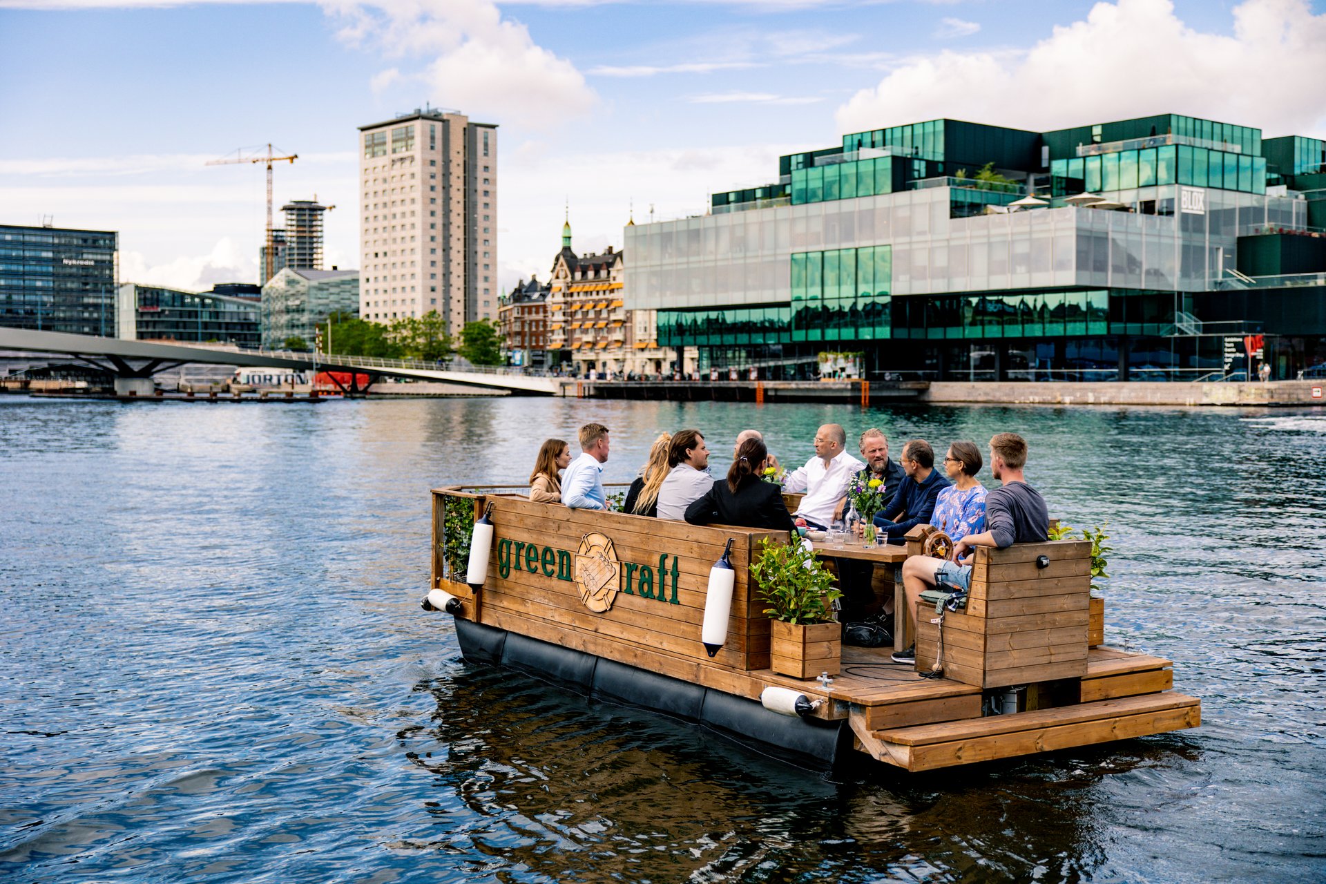 Sejlende raft i Københavns kanal 