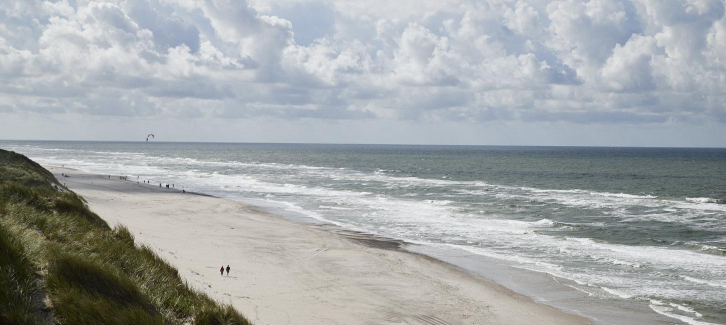 Foto af kysten i Vestjylland