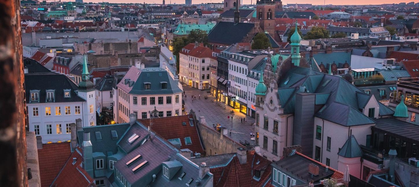 Foto af Københavns centrum set ovenfra