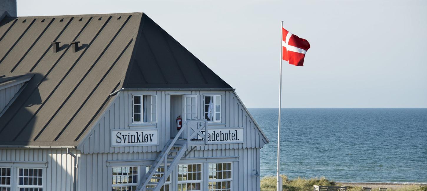 Svinkloev Badehotel which is located near Jammerbugten by the North Sea.
